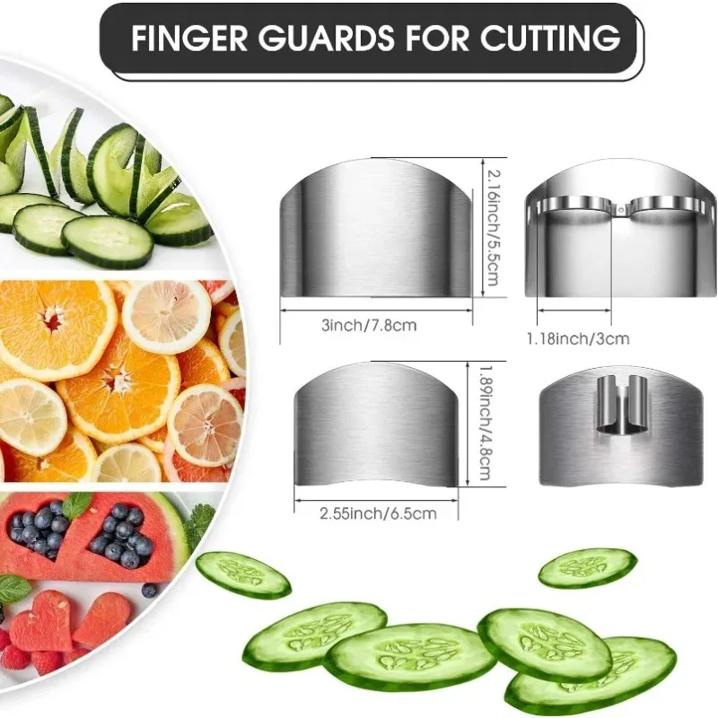 Kitchen Gadgets Must Have - Stainless Steel Finger Guard, Kitchen Cutting