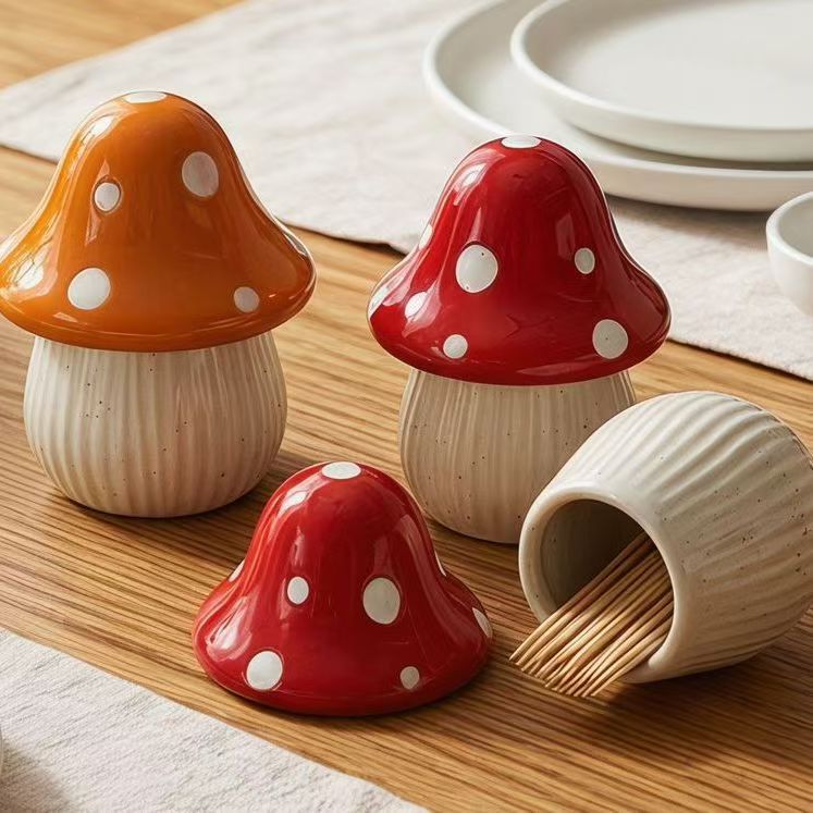 Cartoon Mushroom Ceramic Stora - огляд і ціна Kitchen Gadgets Storage