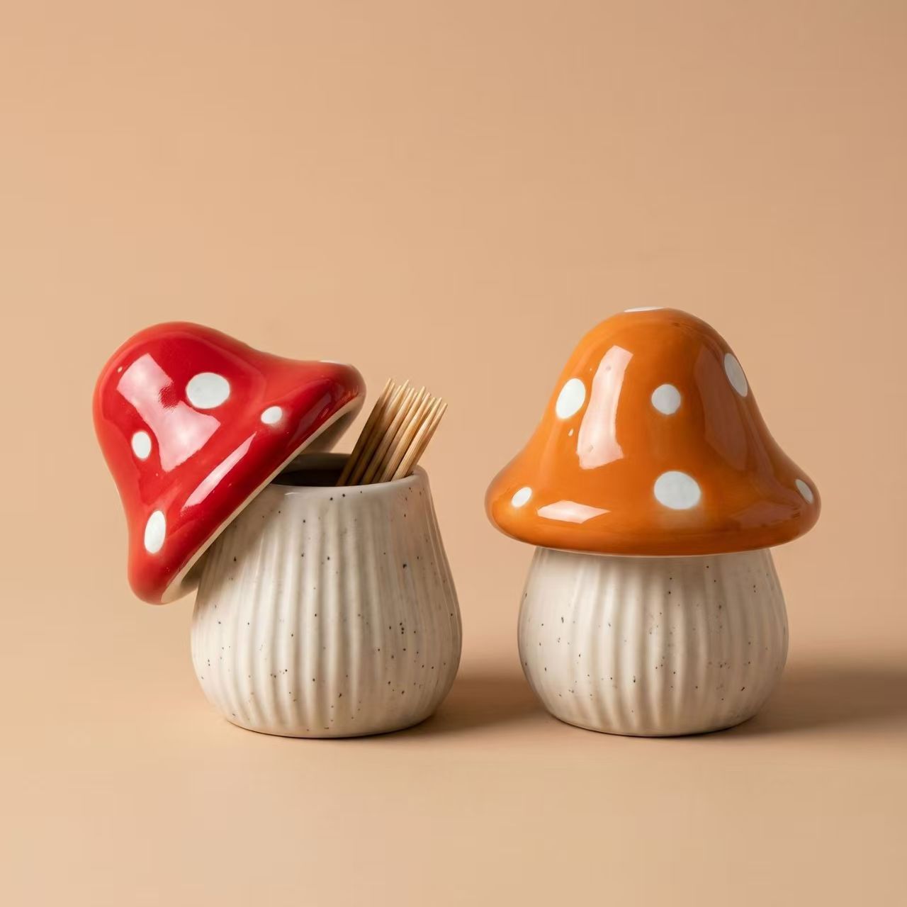 Cartoon Mushroom Ceramic Stora - огляд і ціна Kitchen Gadgets Storage