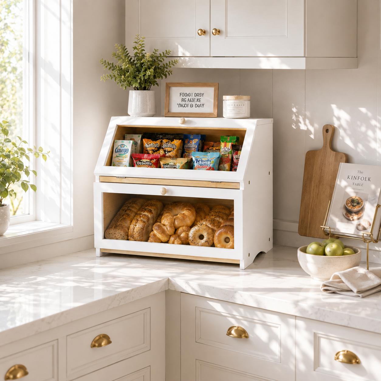 HOMEKOKO Double Layer Bread Bo - огляд і ціна Kitchen Gadgets Storage