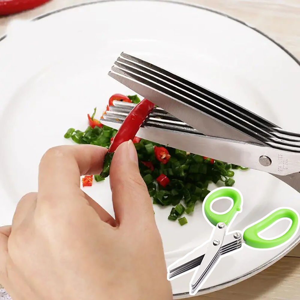 Stainless Steel Herb Scissors  - огляд і ціна Herb Scissors 5 Blade