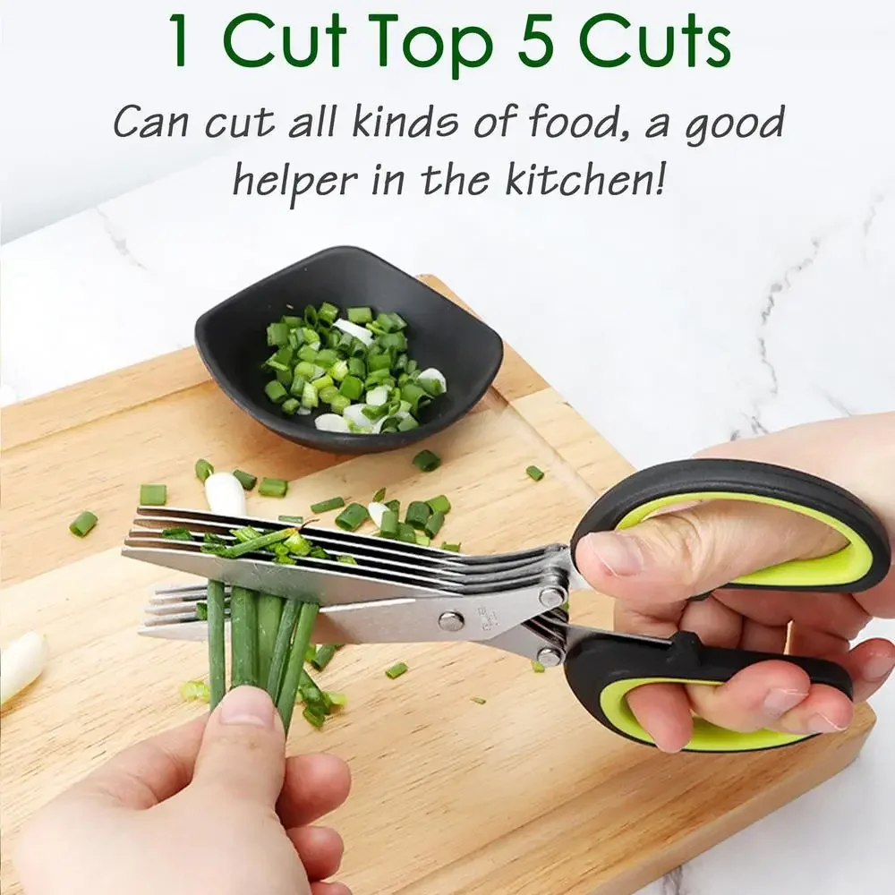 Multilayer Scissors Kitchen Sc - огляд і ціна Herb Scissors 5 Blade