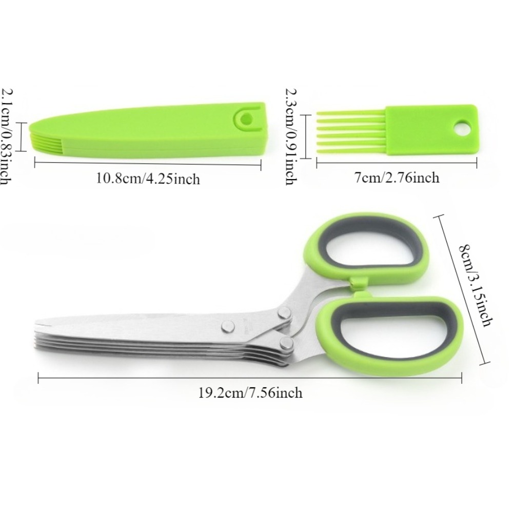 Multilayer Scissors Kitchen Sc - огляд і ціна Herb Scissors 5 Blade