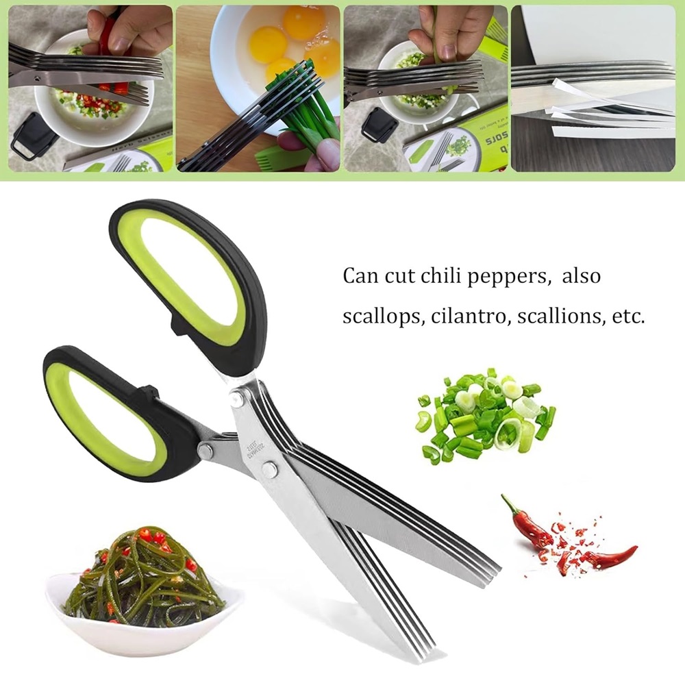 Multilayer Scissors Kitchen Sc - огляд і ціна Herb Scissors 5 Blade
