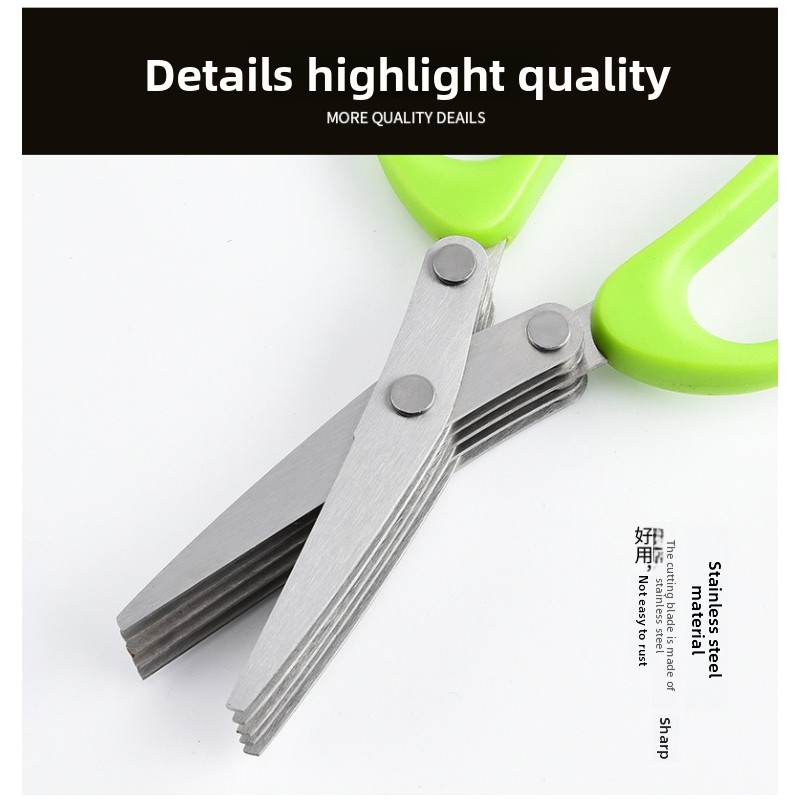 Stainless Steel Multi Layer 3  - огляд і ціна Herb Scissors 5 Blade