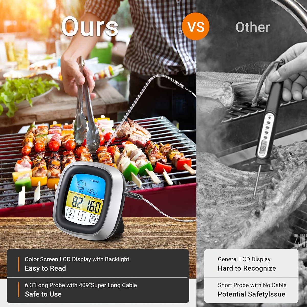 Digital Meat Thermometer BBQ T - огляд і ціна Meat Thermometer