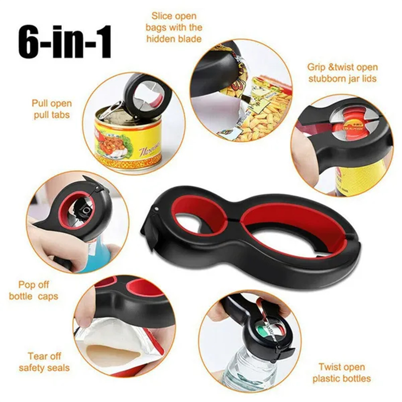 6 In 1 Bottle Opener Multifunc - огляд і ціна Kitchen Gadgets Jar Openers
