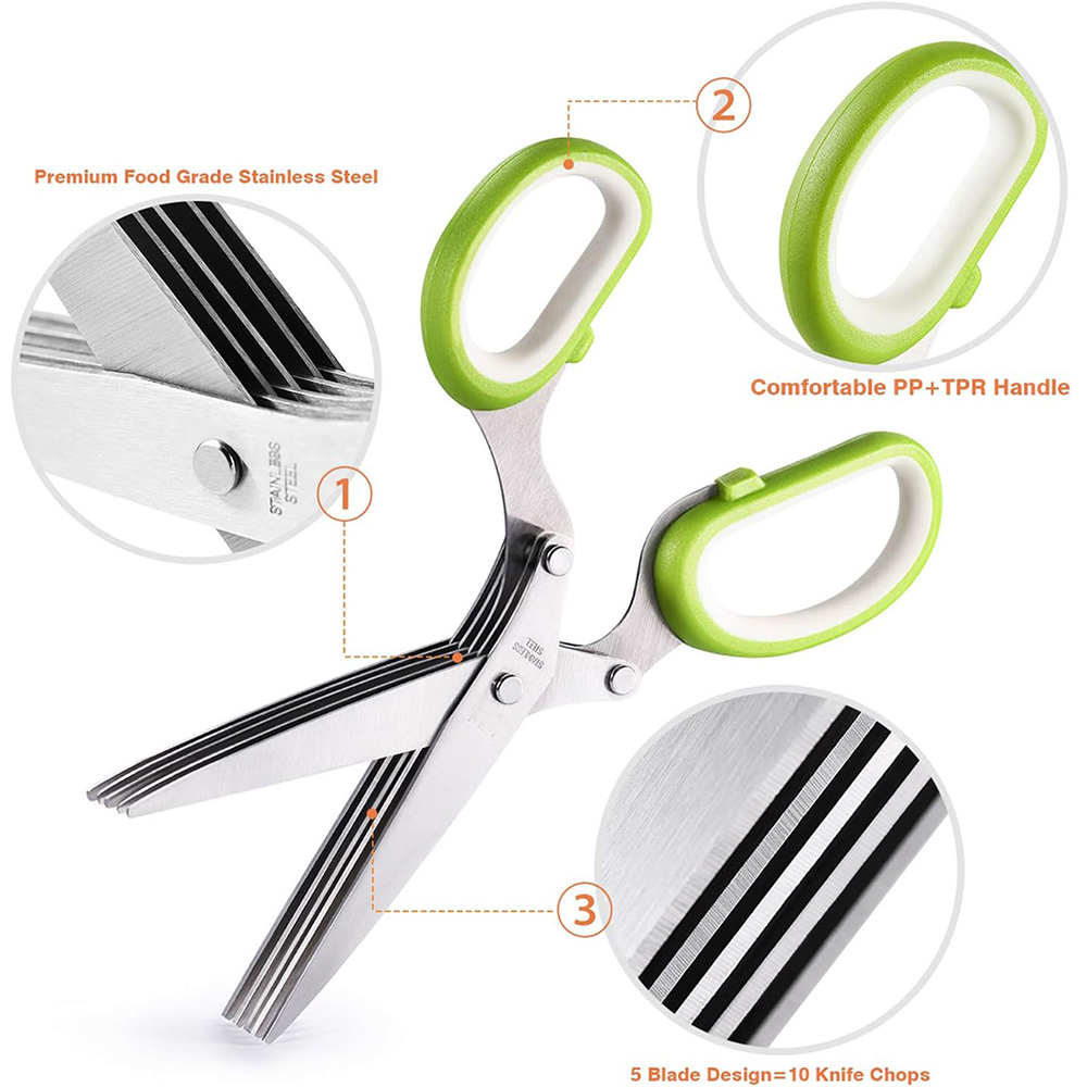 Herb Scissors  Stainless Steel - огляд і ціна Herb Scissors 5 Blade