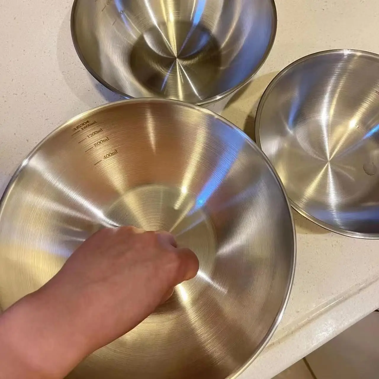1-3 Stainless Steel Bowl Set w - огляд і ціна Kitchen Gadgets Storage
