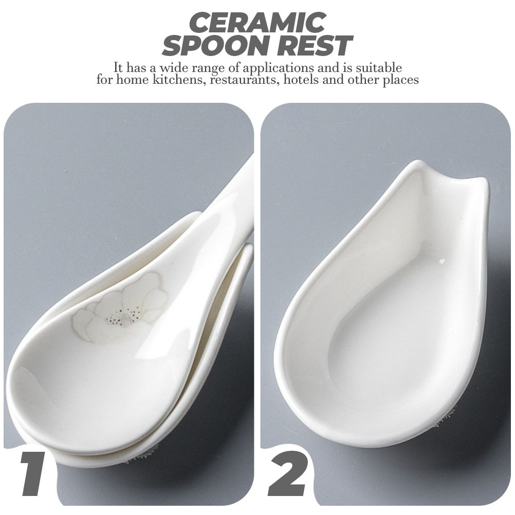 4Pcs Ceramic Spoon Rest Spoon  - огляд і ціна Kitchen Gadgets Must Have